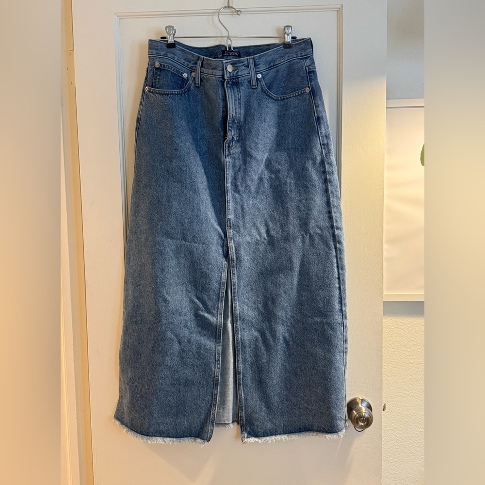 J. Crew Blue Maxi Denim Skirt